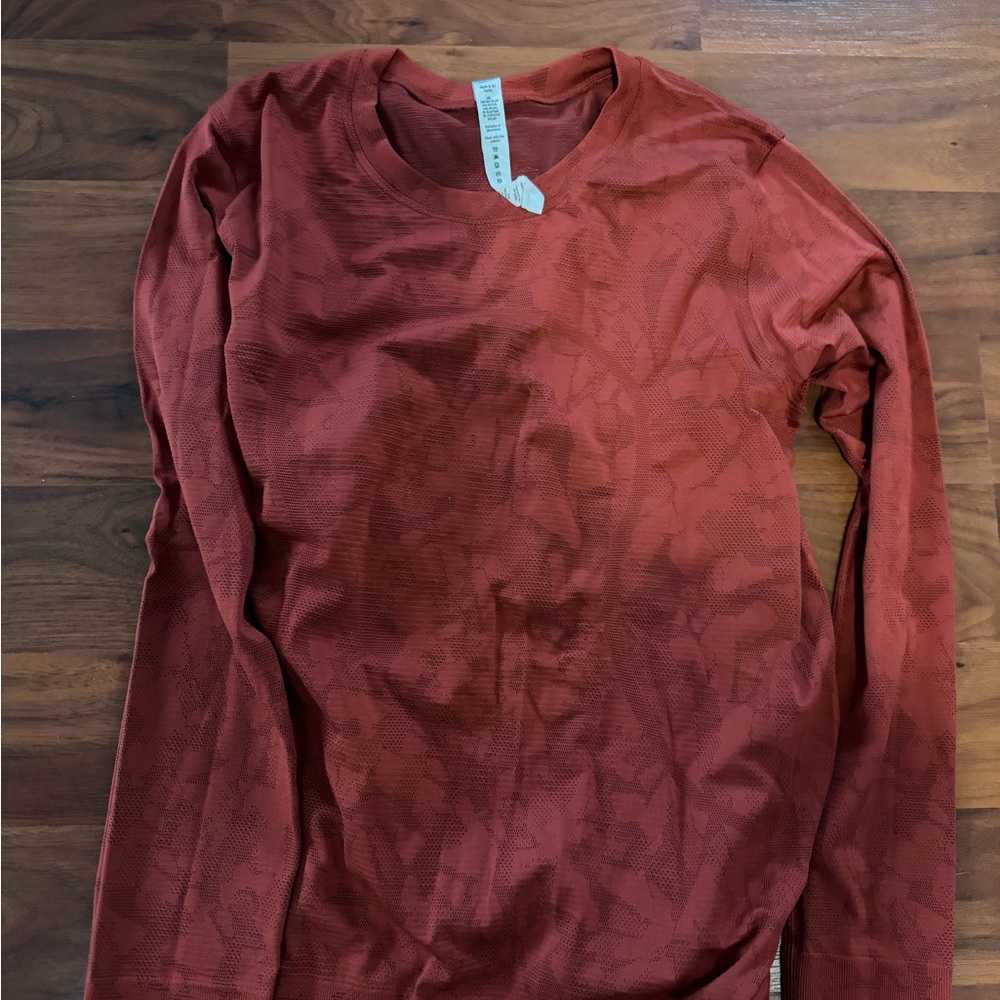 lululemon athletica Red Long Sleeve Tee